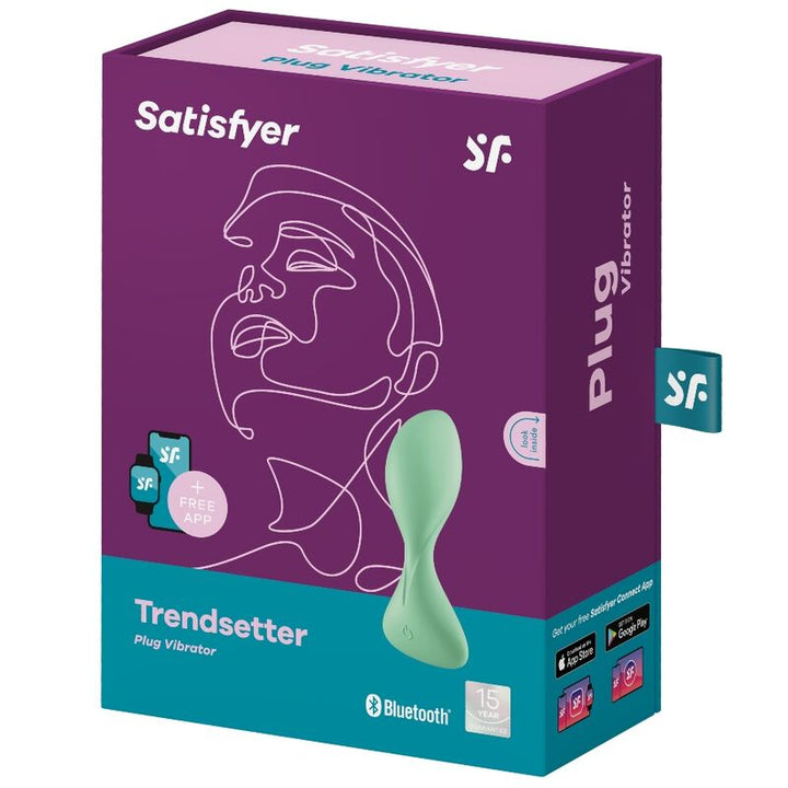 Estimulador Anal Usb Vibração Satisfyer Trendsetter Verde Controlo Remoto App