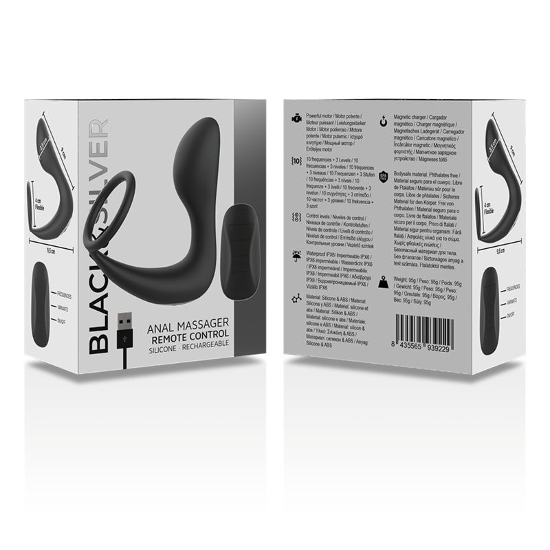 Vibrating Anal Plug with Remote Control and Penis Ring Boutique Luxria Vibrating Anal Plug with Remote Control and Penis Ring Boutique Luxria