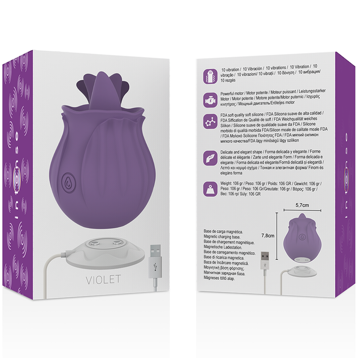 Estimulador Clitoriano Usb Movimento Língua Intense Violet