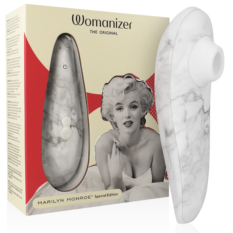 Estimulador Clitoriano Usb Sucção Womanizer Marilyn Monroe Classic 2 Mármore Branco