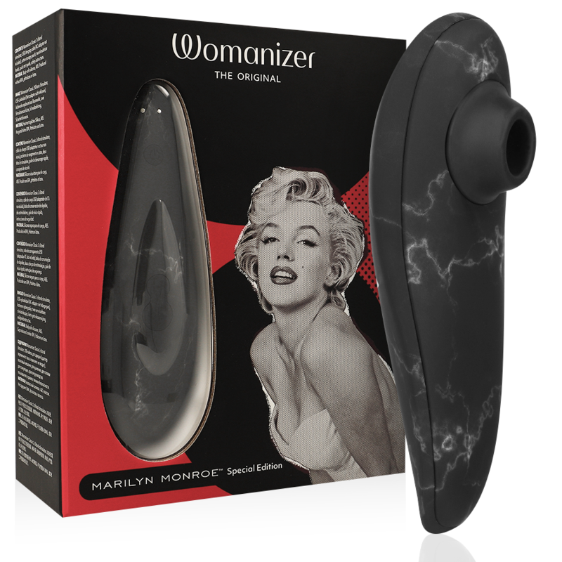 Estimulador Clitoriano Usb Sucção Womanizer Marilyn Monroe Classic 2 Mármore Preto