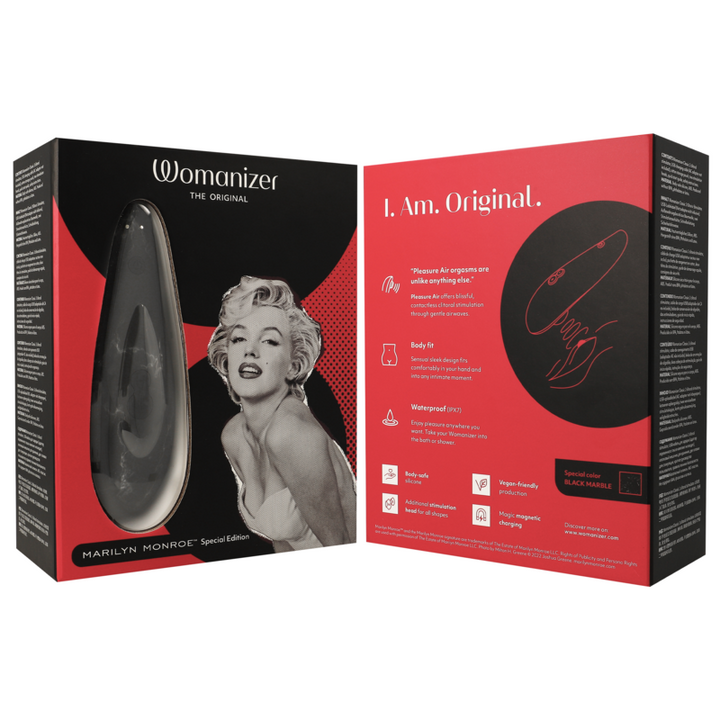 Estimulador Clitoriano Usb Sucção Womanizer Marilyn Monroe Classic 2 Mármore Preto