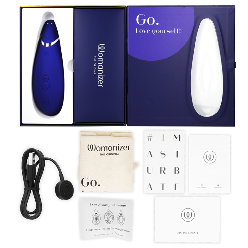 Estimulador Clitoriano Usb Sucção Womanizer Premium 2 Azul