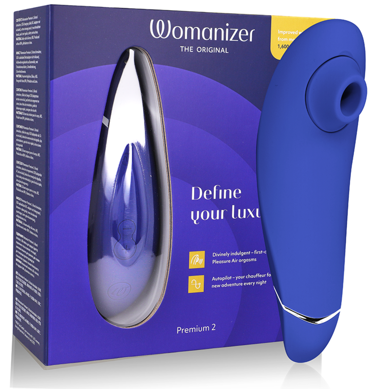 Estimulador Clitoriano Usb Sucção Womanizer Premium 2 Azul