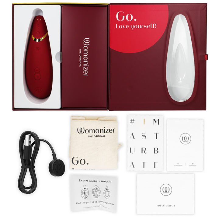 Estimulador Clitoriano Usb Sucção Womanizer Premium 2 Vermelho