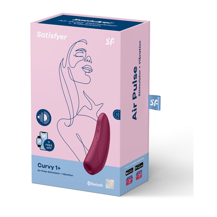 Estimulador Clitoriano Usb Sucção e Vibração Satisfyer Curvy 1+ Controlo Remoto App
