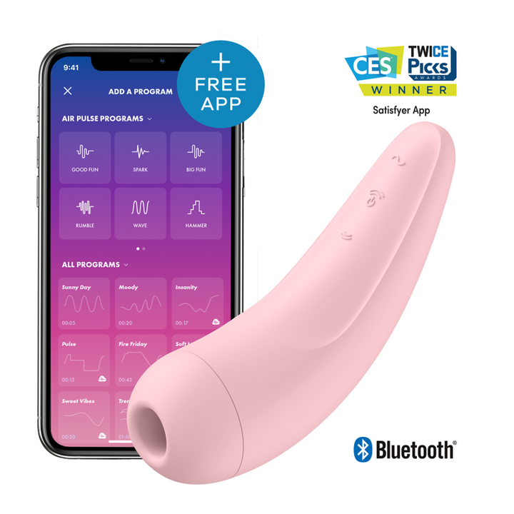 Estimulador Clitoriano Usb Sucção e Vibração Satisfyer Curvy 2+ Controlo Remoto App