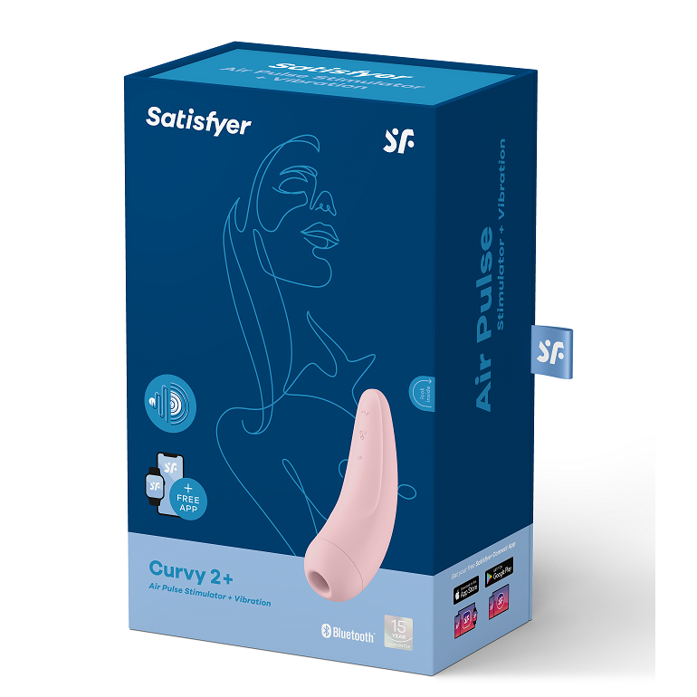 Estimulador Clitoriano Usb Sucção e Vibração Satisfyer Curvy 2+ Controlo Remoto App