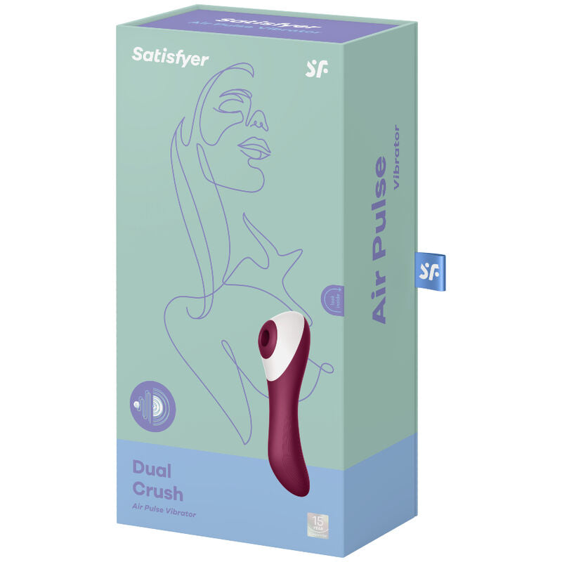 Estimulador Clitoriano Usb Sucção e Vibração Satisfyer Dual Crush