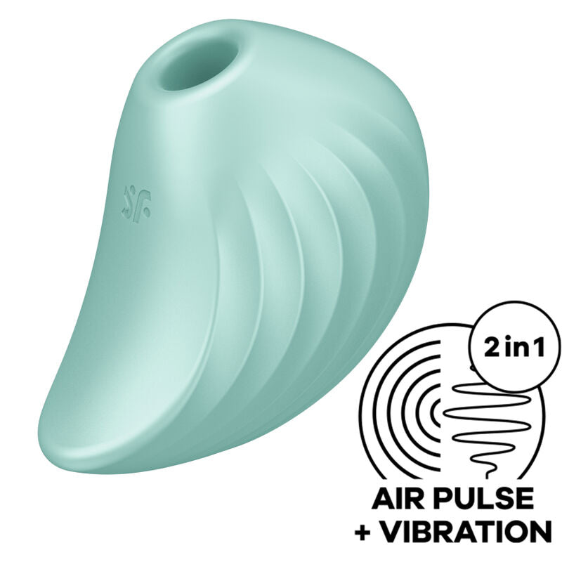 Estimulador Clitoriano Usb Sucção e Vibração Satisfyer Pearl Diver Verde