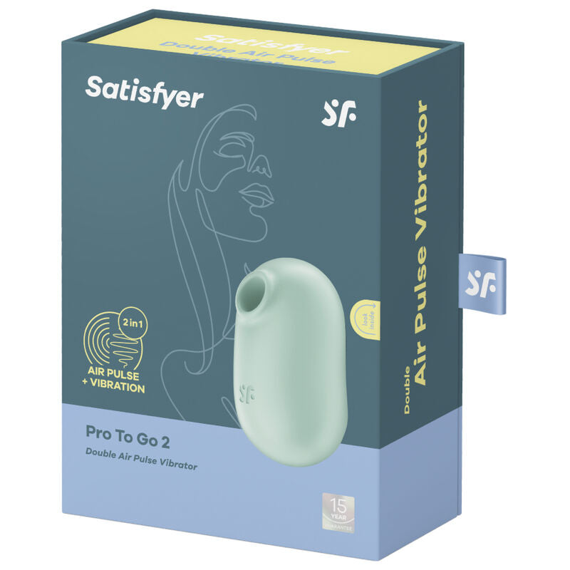 Estimulador Clitoriano Usb Sucção e Vibração Satisfyer Pro To Go 2 Verde