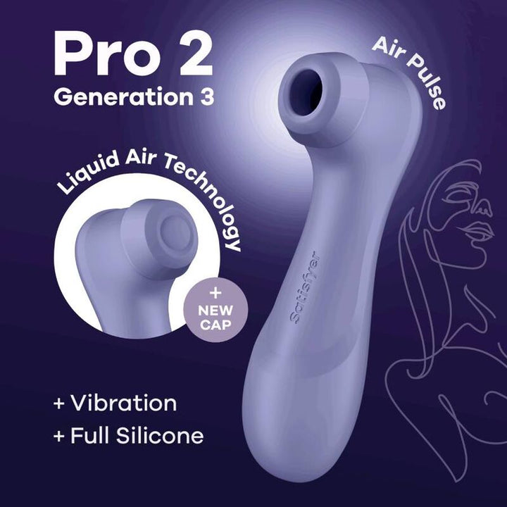 Estimulador Clitoriano Usb Sucção e Vibração Satisfyer Pro2 Gen3 Lilás