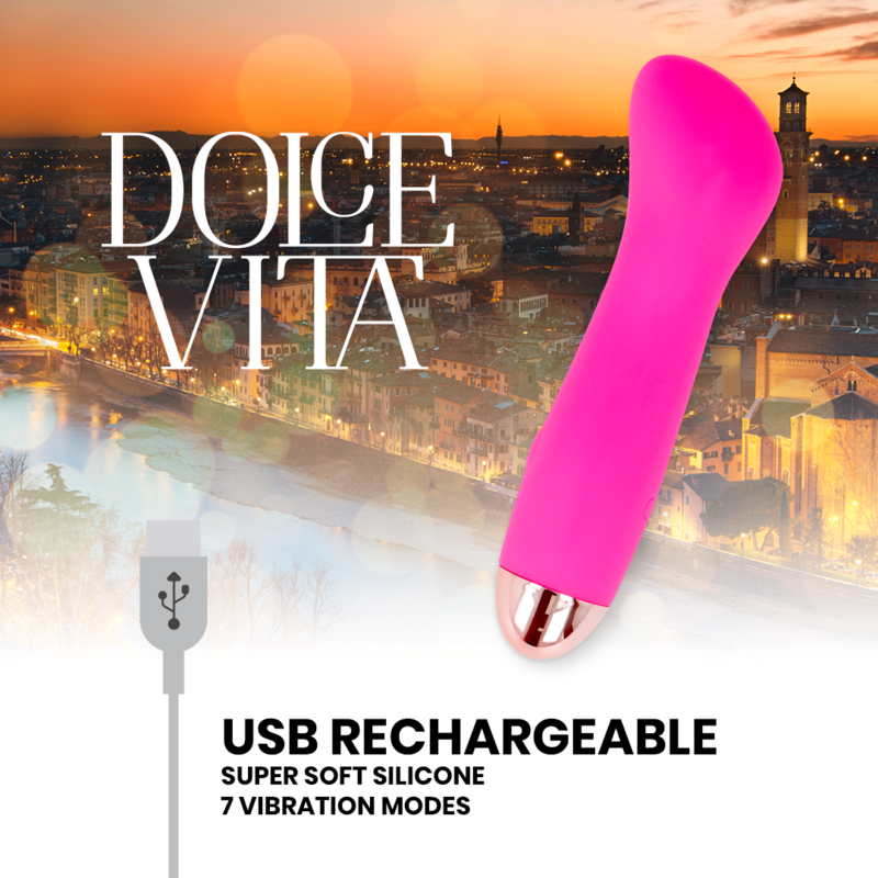 Estimulador Clitoriano Usb Vibração DolceVita 1 Rosa