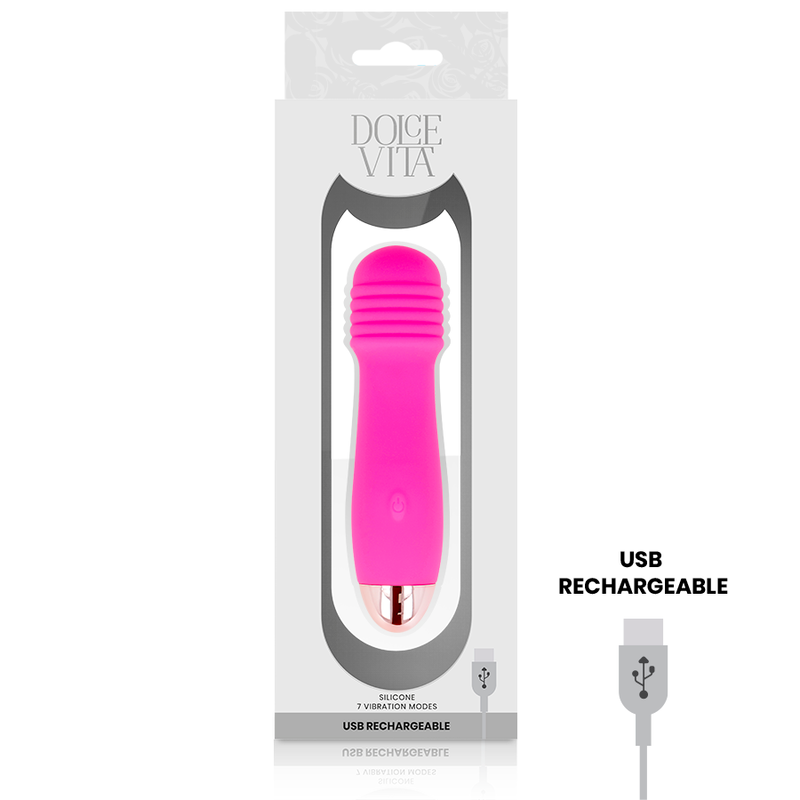 Estimulador Clitoriano Usb Vibração DolceVita 3 Rosa