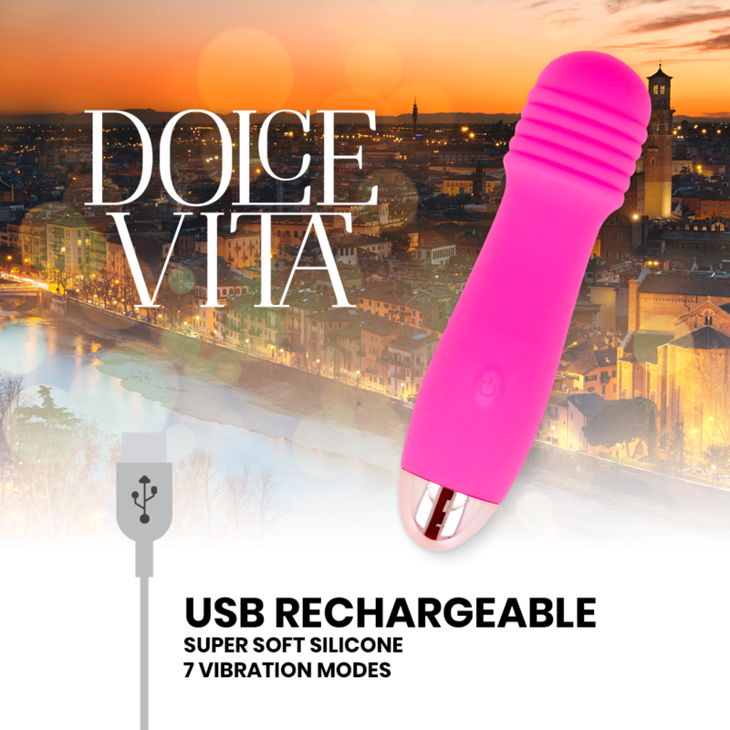 Estimulador Clitoriano Usb Vibração DolceVita 3 Rosa