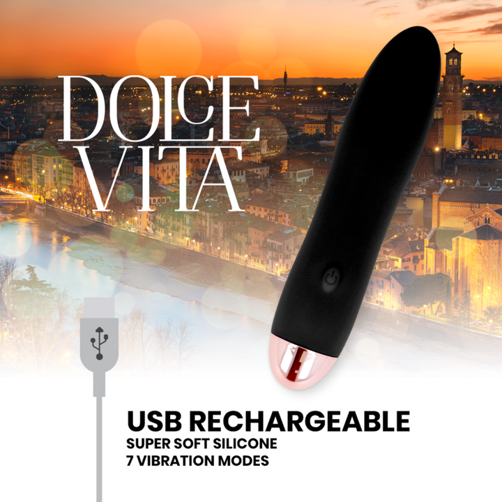 Estimulador Clitoriano Usb Vibração DolceVita 4 Preto