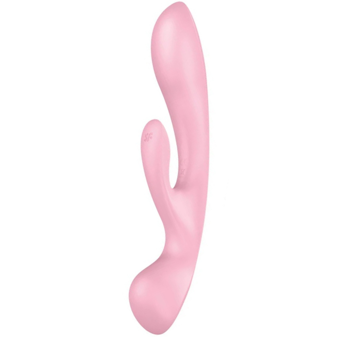 Estimulador Duplo Usb Satisfyer Triple Oh Hybrid Rosa