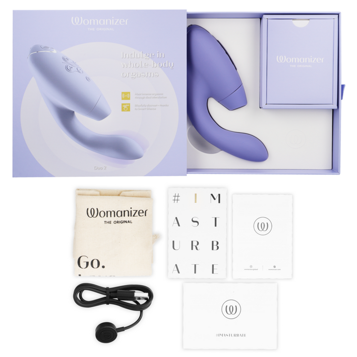 Estimulador Duplo Usb Sucção Womanizer Duo 2 Lilás