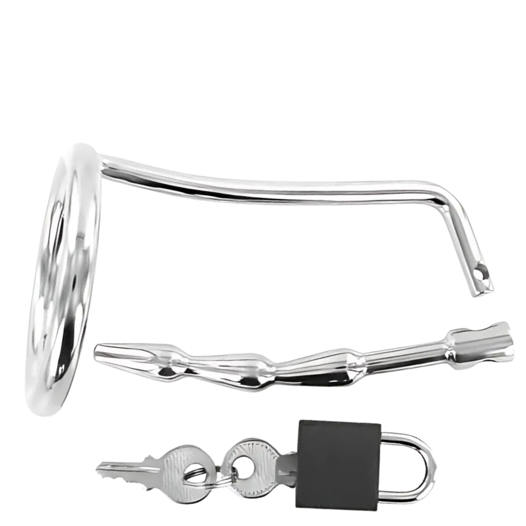 Gaiola Castidade Uretra Metal Hard l