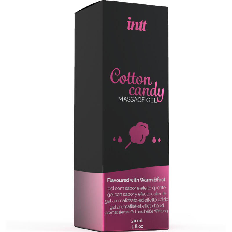 Gel Massagem e Lubrificante Efeito Calor Intt Sabor Algodão Doce 30ml