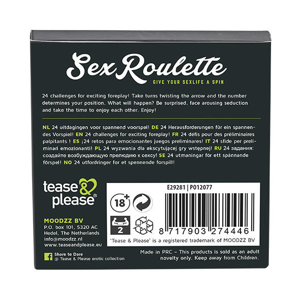 Jogo Erótico Sex Roulette Preliminares(en/fr/es)