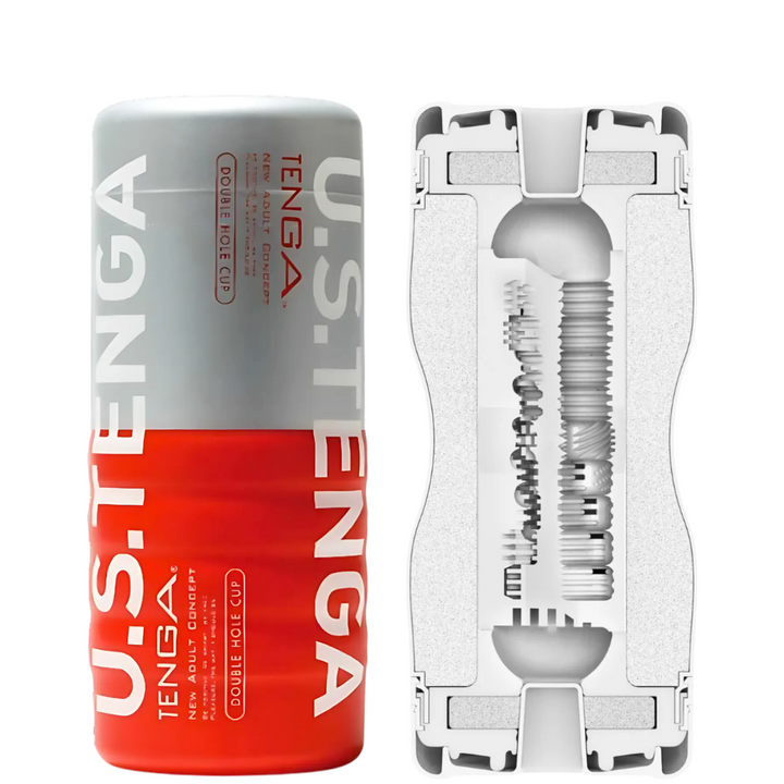 Masturbador Tubo Manual Tenga US Duplo Orifício