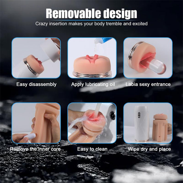 Masturbador Usb Movimento Sucção e Vibração Shequ Riley