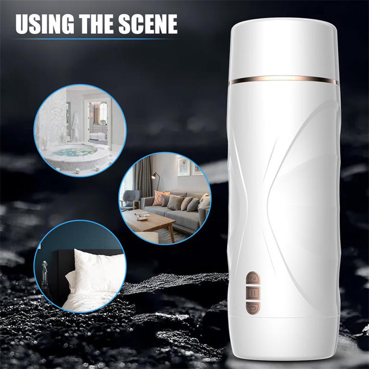 Masturbador Usb Movimento Sucção e Vibração Shequ Riley