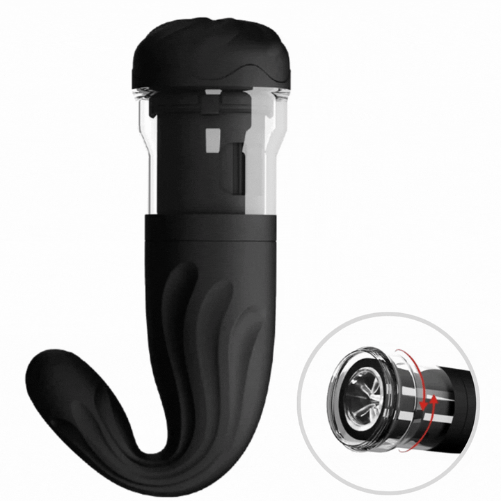 Masturbador Usb Movimento Telescópico, Rotação e Vibração PrettyLove Breton