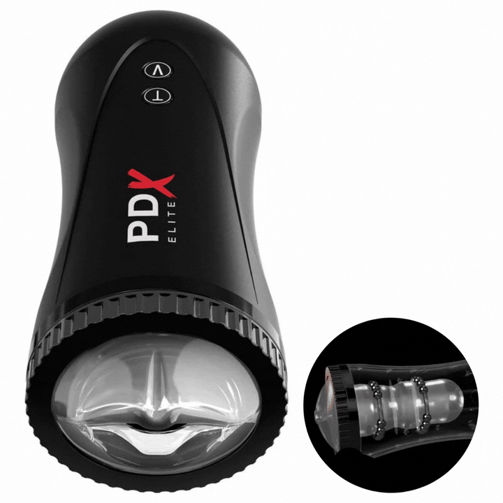 Masturbador Usb Movimento Telescópico e Vibração PDX Moto Stroker