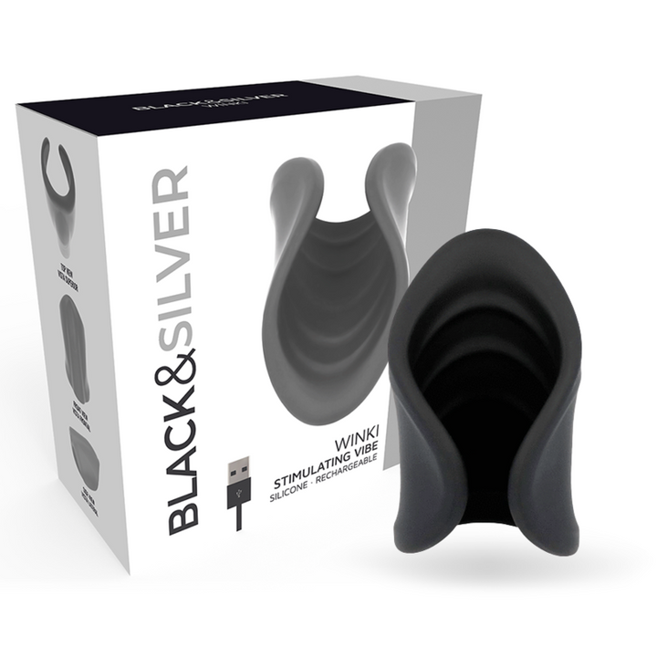 Masturbador Usb Vibração Black&Silver Winki