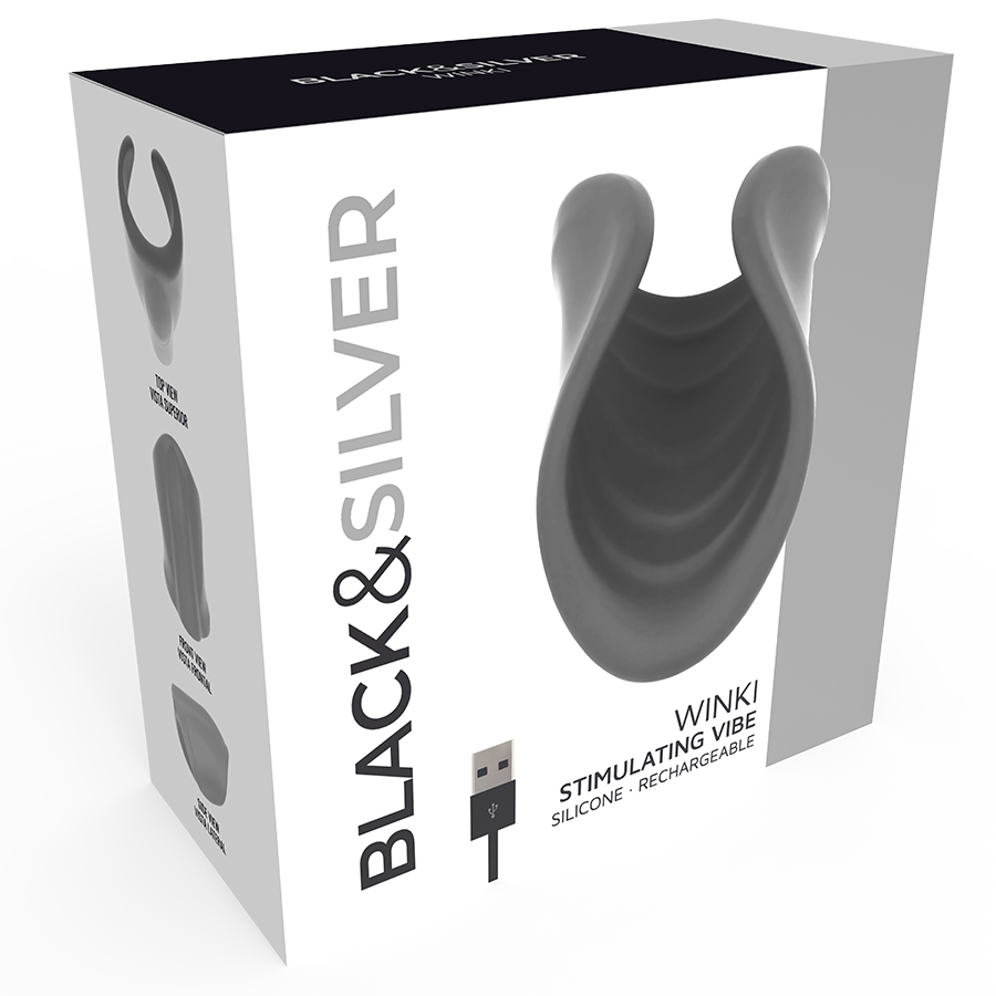 Masturbador Usb Vibração Black&Silver Winki