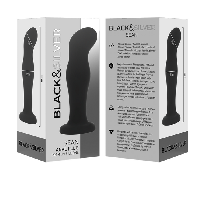 Plug Anal Black&Silver Sean