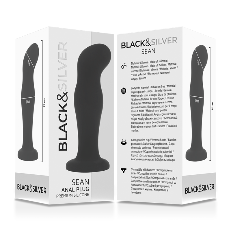 Plug Anal Black&Silver Sean