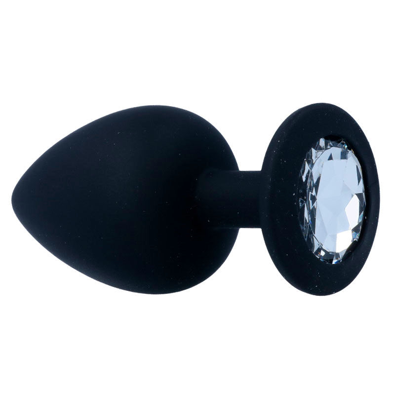 Plug Anal Jóia Silicone Intense Preto L