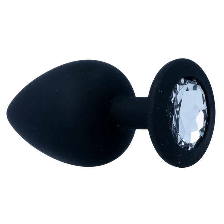 Plug Anal Jóia Silicone Intense Preto L