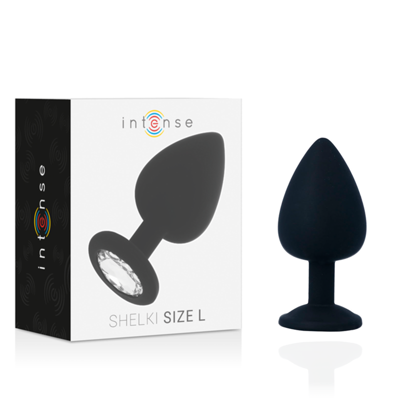 Plug Anal Jóia Silicone Intense Preto L