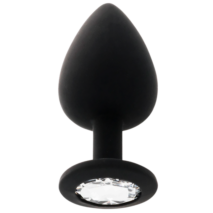 Plug Anal Jóia Silicone Intense Preto L