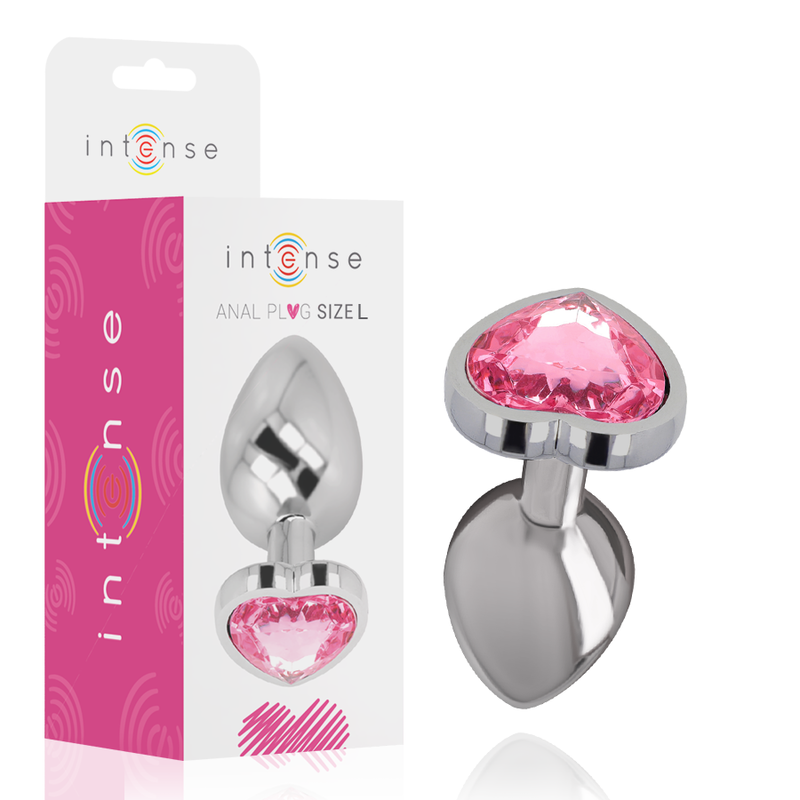 Metal Anal Plug with Intense Pink Heart Jewel L Boutique Luxria Metal Anal Plug with Intense Pink Heart Jewel L Boutique Luxria