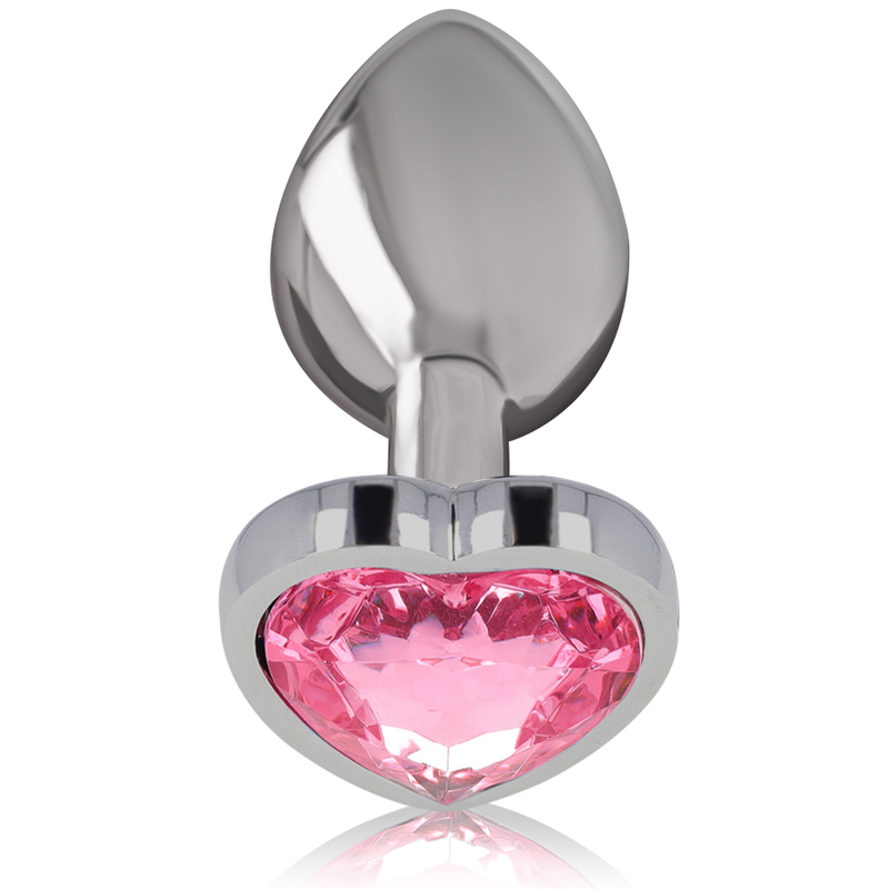 Plug Anal Metal Jóia Intense Coração Rosa M