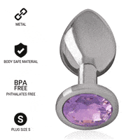 Plug Anal Metal Jóia Intense Lilás S
