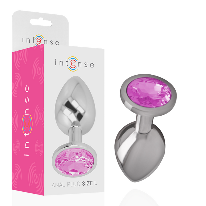 Plug Anal Metal Jóia Intense Rosa L