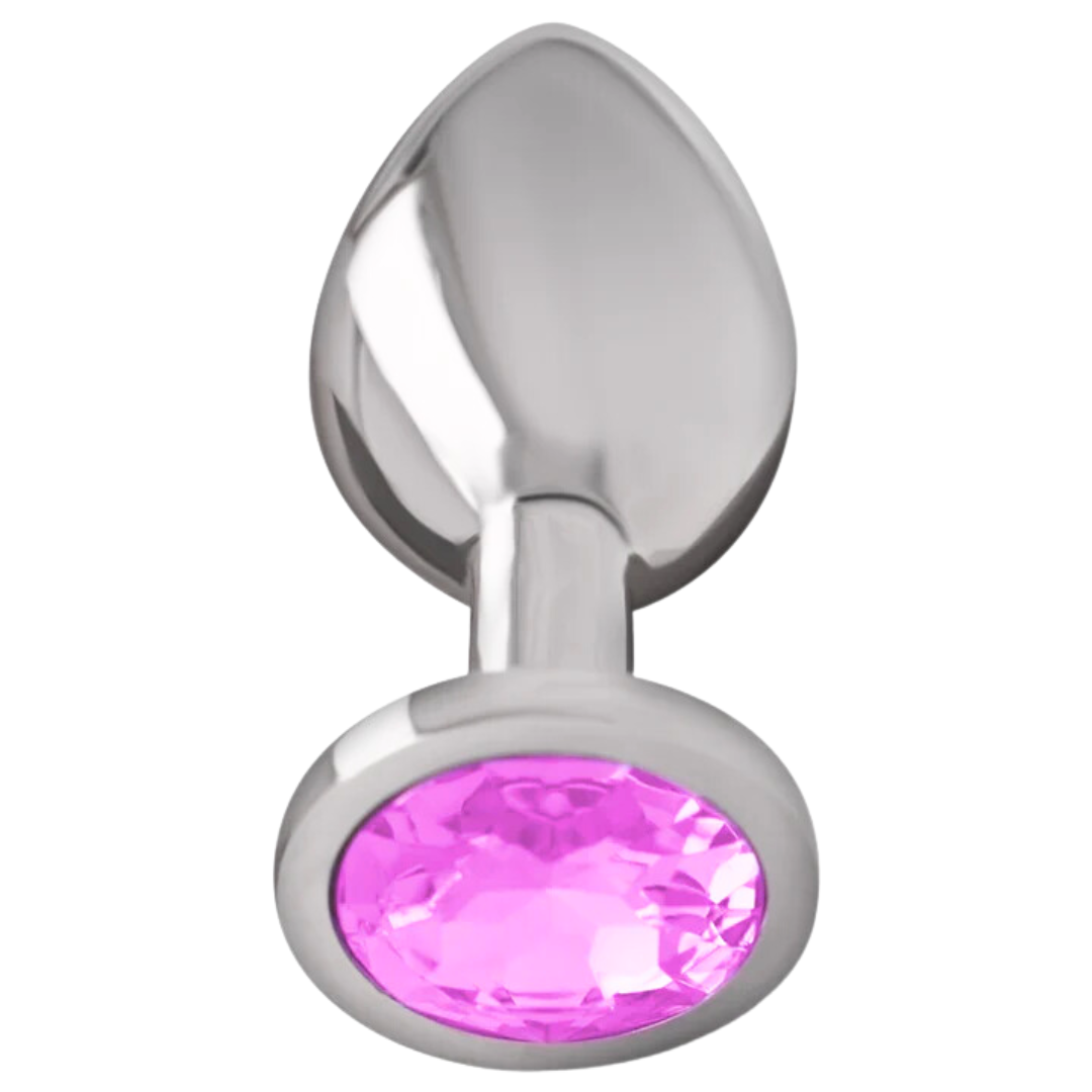Plug Anal Metal Jóia Intense Rosa L