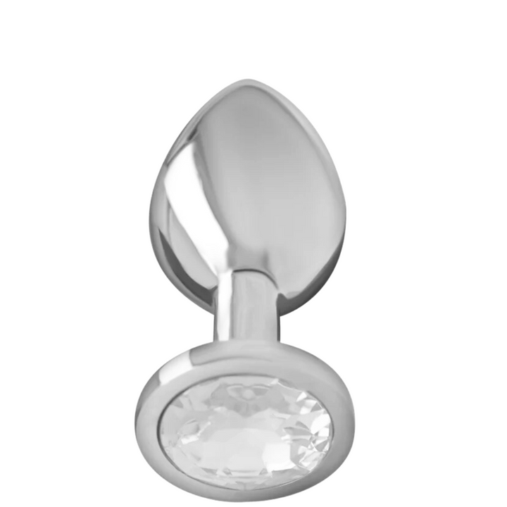Plug Anal Metal Jóia Intense Transparente S