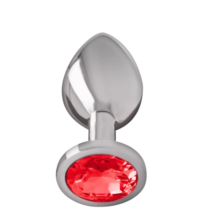 Plug Anal Metal Jóia Intense Vermelho S