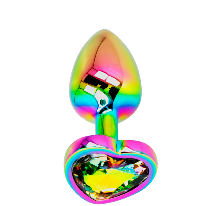 Plug Anal Metal Jóia Ohmama Coração Iridiscente S