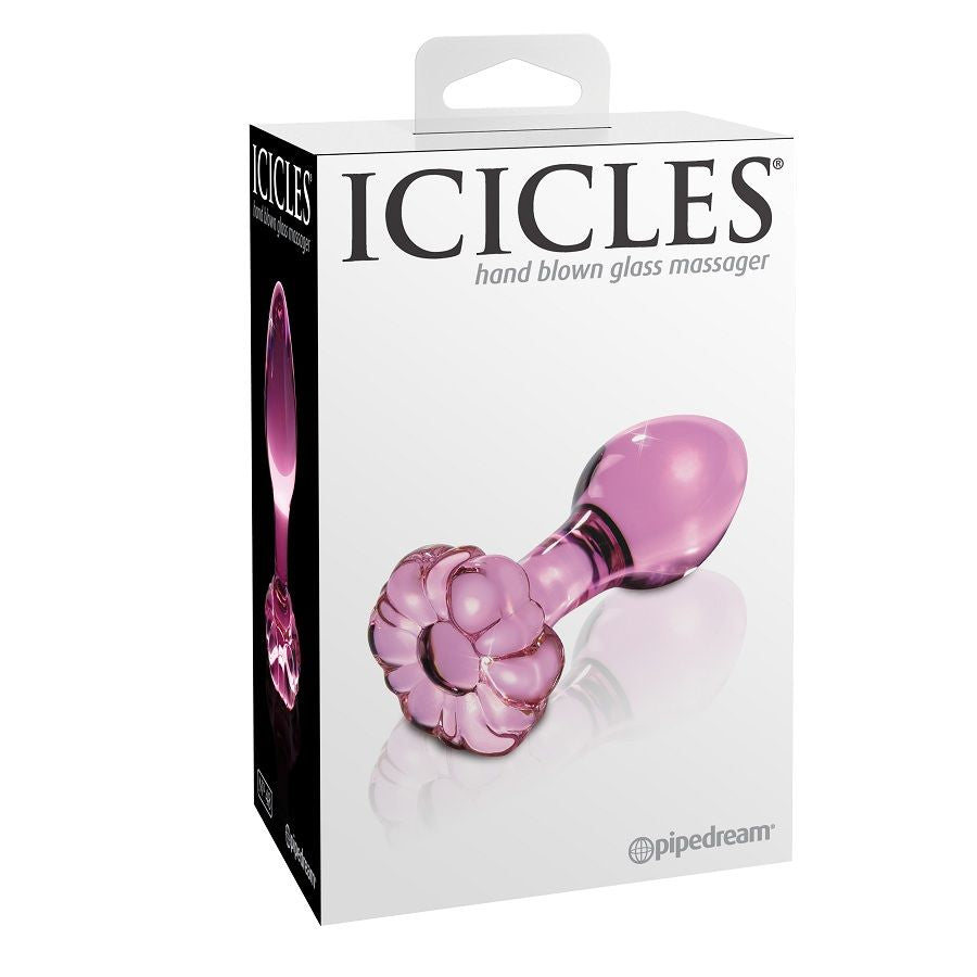Plug Anal Vidro Icicles N48 6.5x3cm