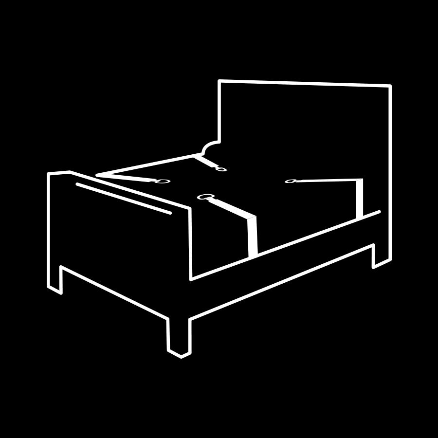 Restrição Ajustável Bondage Para Cama Fetish Submissive