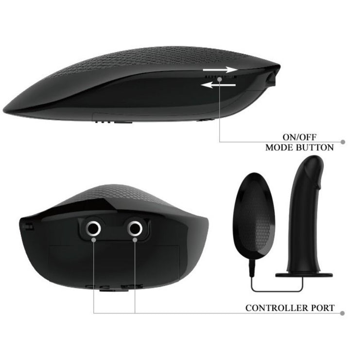 Strap-On Oco Vibração Pilhas PrettyLove Vito