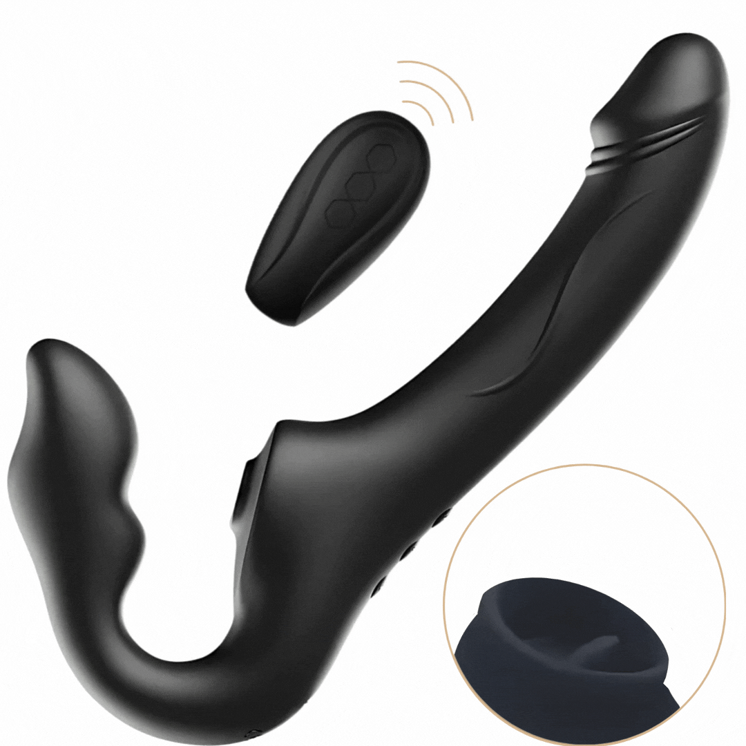 Strap-On Usb Duplo Vibração e Sucção Clitóris Ibiza Luman Controlo Remoto